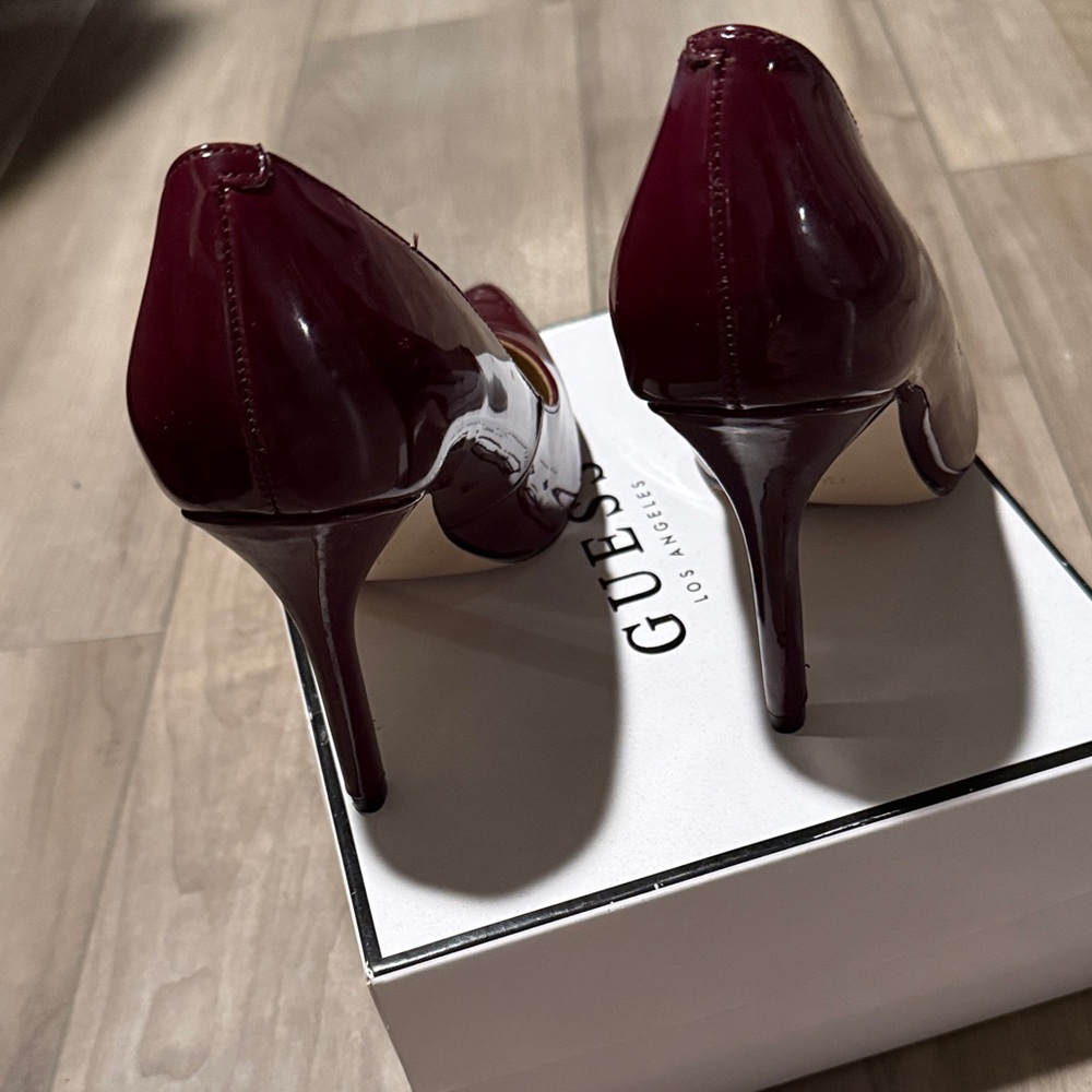 Guess Women's Deep Burgundy Heels - Picture 3 of 7